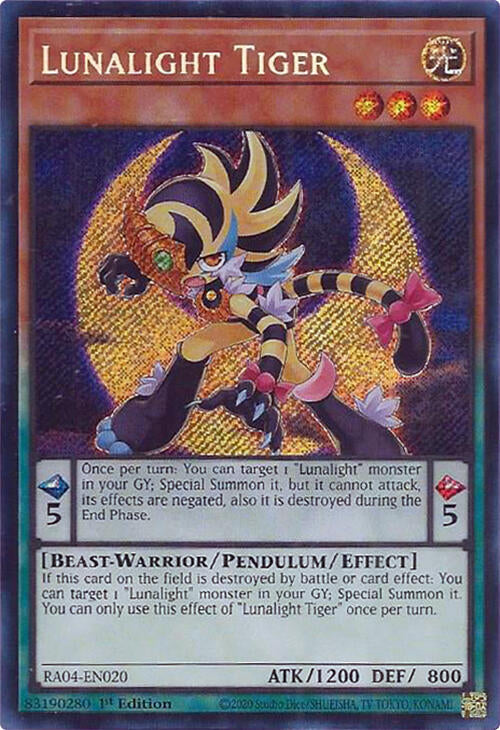 Lunalight Tiger [RA04-EN020] Secret Rare | Gaming Infinity