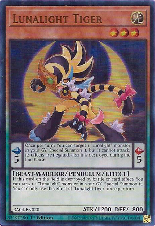 Lunalight Tiger [RA04-EN020] Ultra Rare | Gaming Infinity
