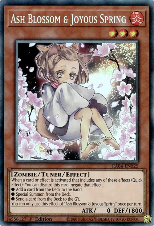 Ash Blossom & Joyous Spring (Alternate Art) [RA04-EN025] Prismatic Collector's Rare | Gaming Infinity