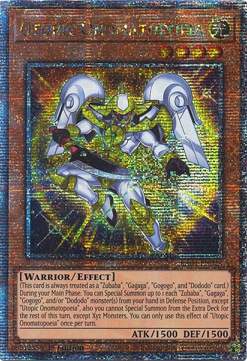 Utopic Onomatopoeia [RA04-EN028] Quarter Century Secret Rare | Gaming Infinity