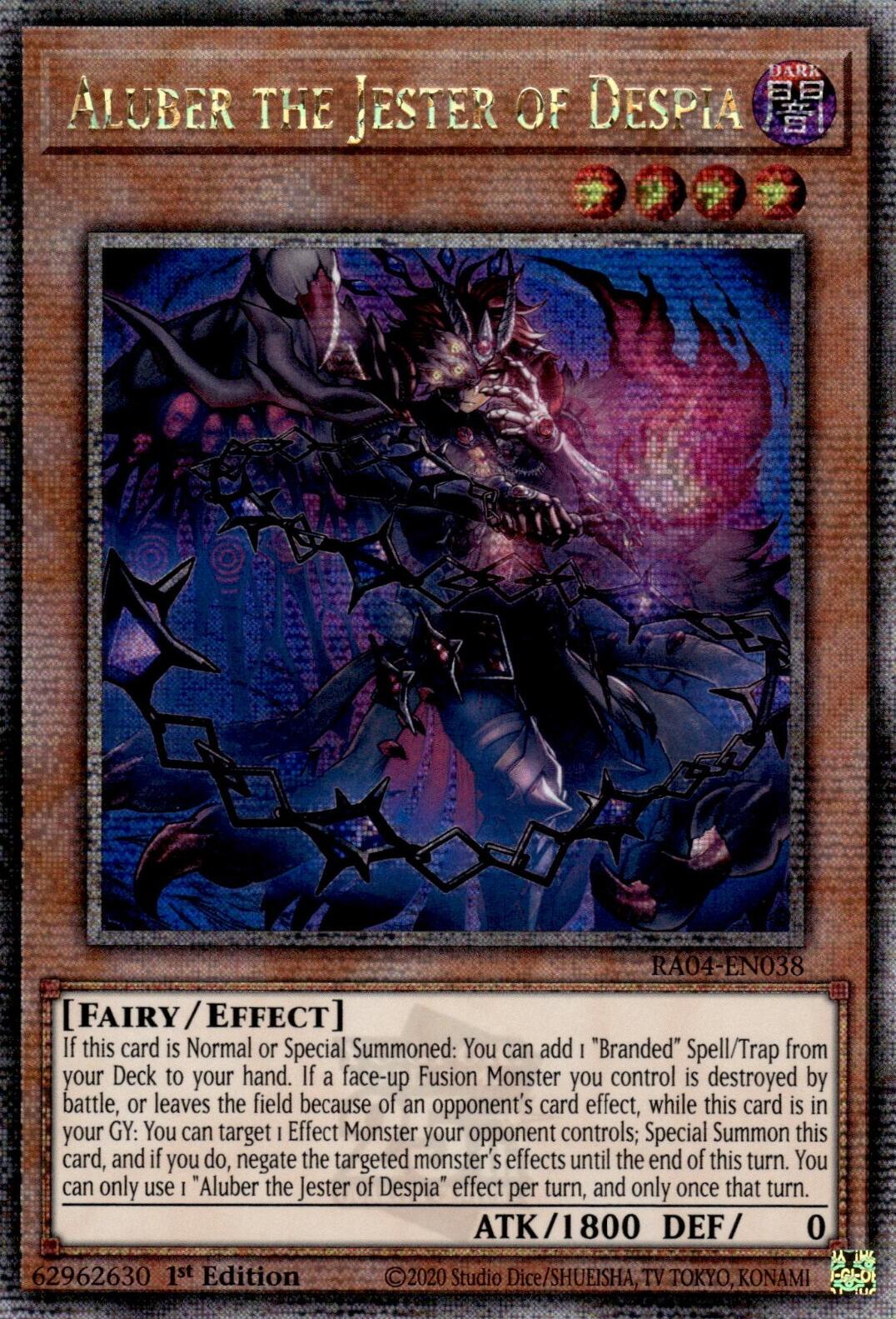 Aluber the Jester of Despia (New Art) [RA04-EN038] Quarter Century Secret Rare | Gaming Infinity