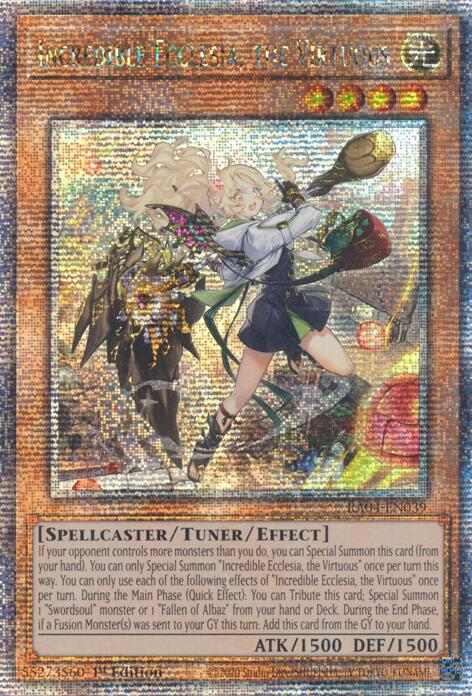 Incredible Ecclesia, the Virtuous (New Art) [RA04-EN039] Quarter Century Secret Rare | Gaming Infinity