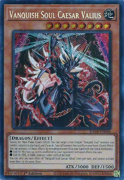 Vanquish Soul Caesar Valius [RA04-EN046] Secret Rare | Gaming Infinity