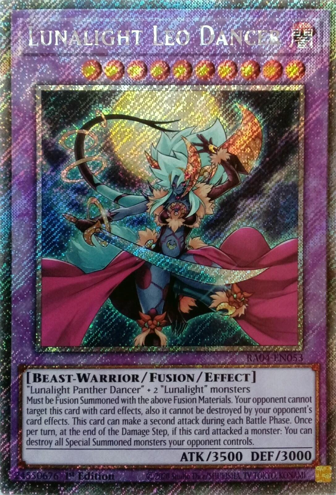 Lunalight Leo Dancer [RA04-EN053] Platinum Secret Rare | Gaming Infinity