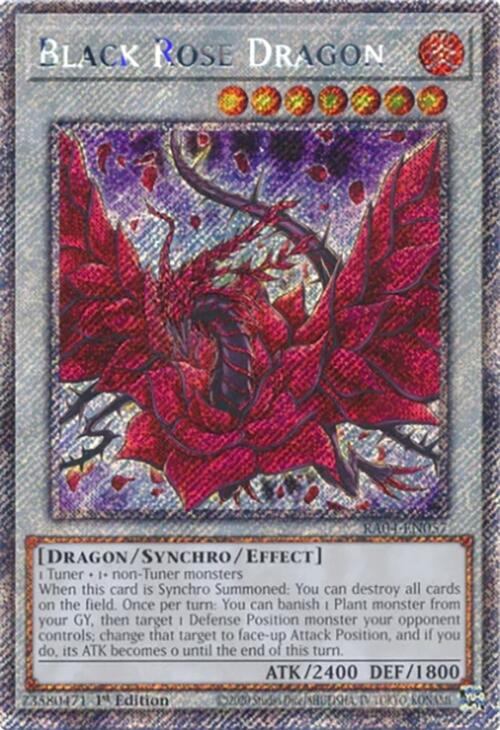 Black Rose Dragon [RA04-EN057] Platinum Secret Rare | Gaming Infinity