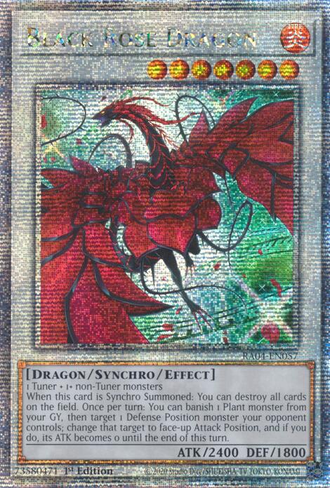 Black Rose Dragon (Alternate Art) [RA04-EN057] Quarter Century Secret Rare | Gaming Infinity