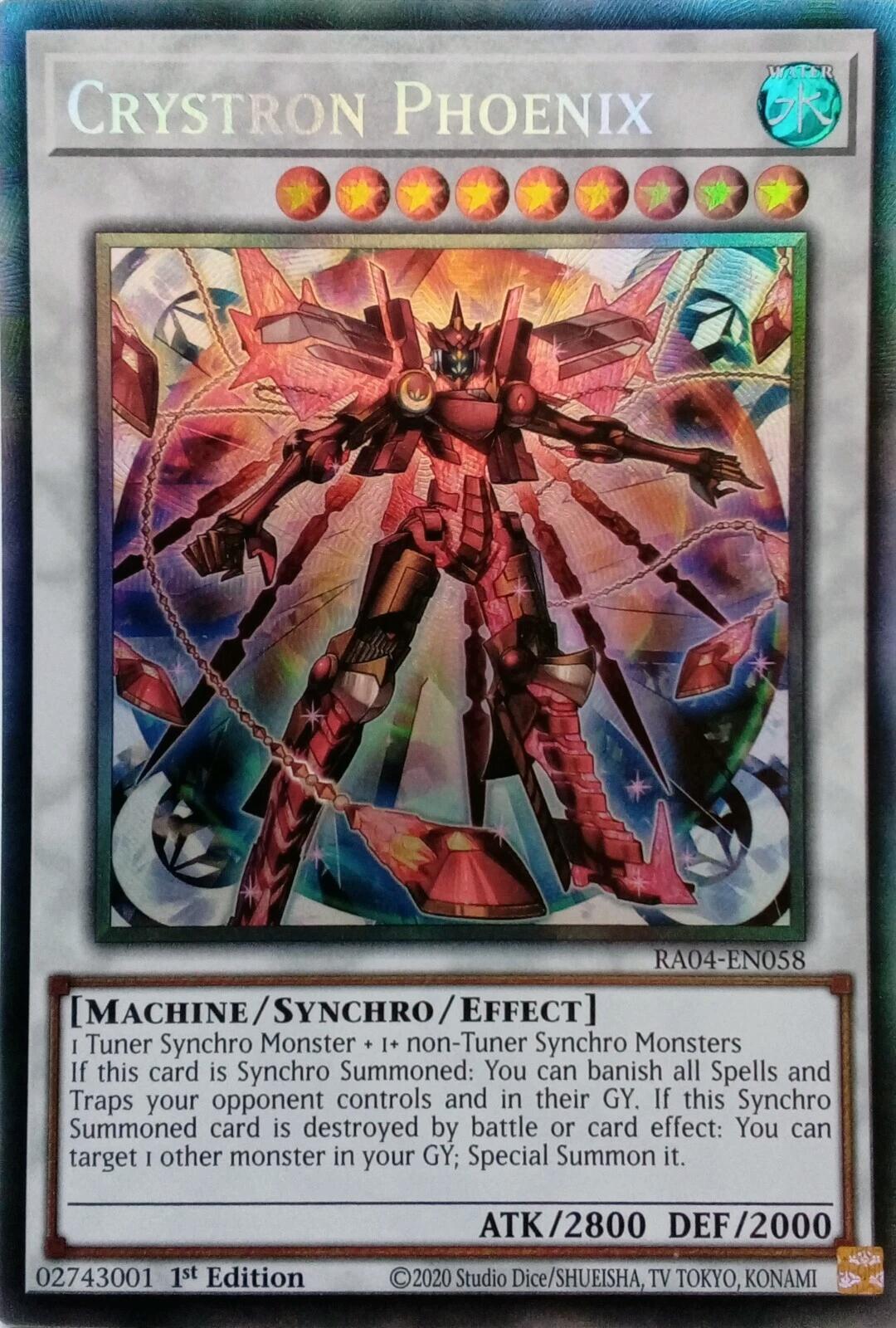 Crystron Phoenix [RA04-EN058] Prismatic Collector's Rare | Gaming Infinity