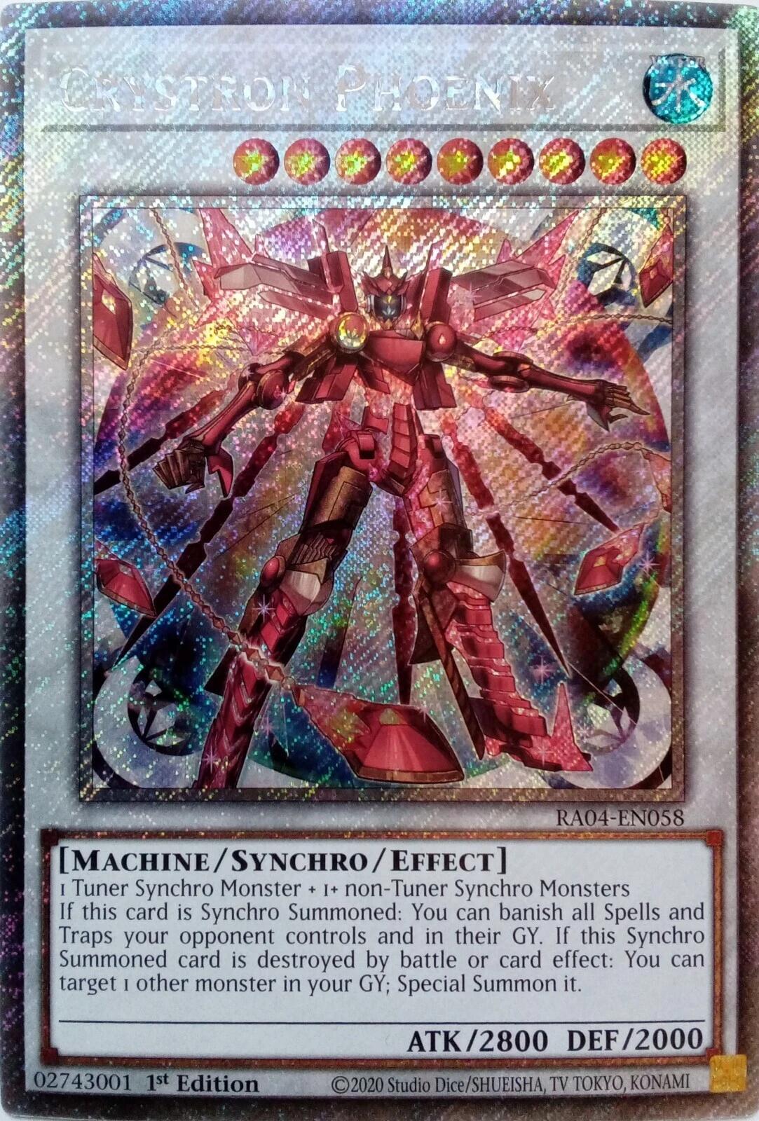 Crystron Phoenix [RA04-EN058] Platinum Secret Rare | Gaming Infinity