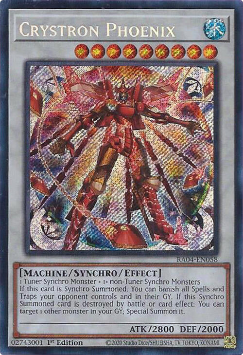 Crystron Phoenix [RA04-EN058] Secret Rare | Gaming Infinity