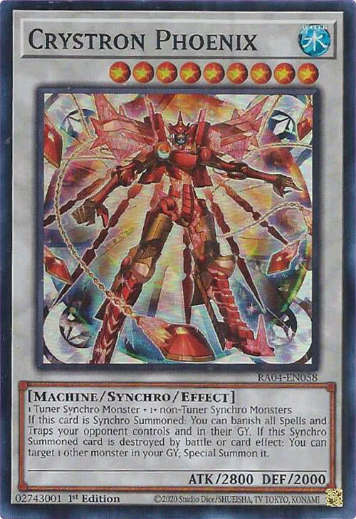 Crystron Phoenix [RA04-EN058] Super Rare | Gaming Infinity