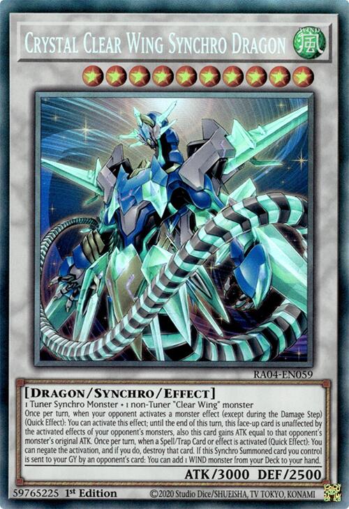 Crystal Clear Wing Synchro Dragon [RA04-EN059] Collector's Rare | Gaming Infinity