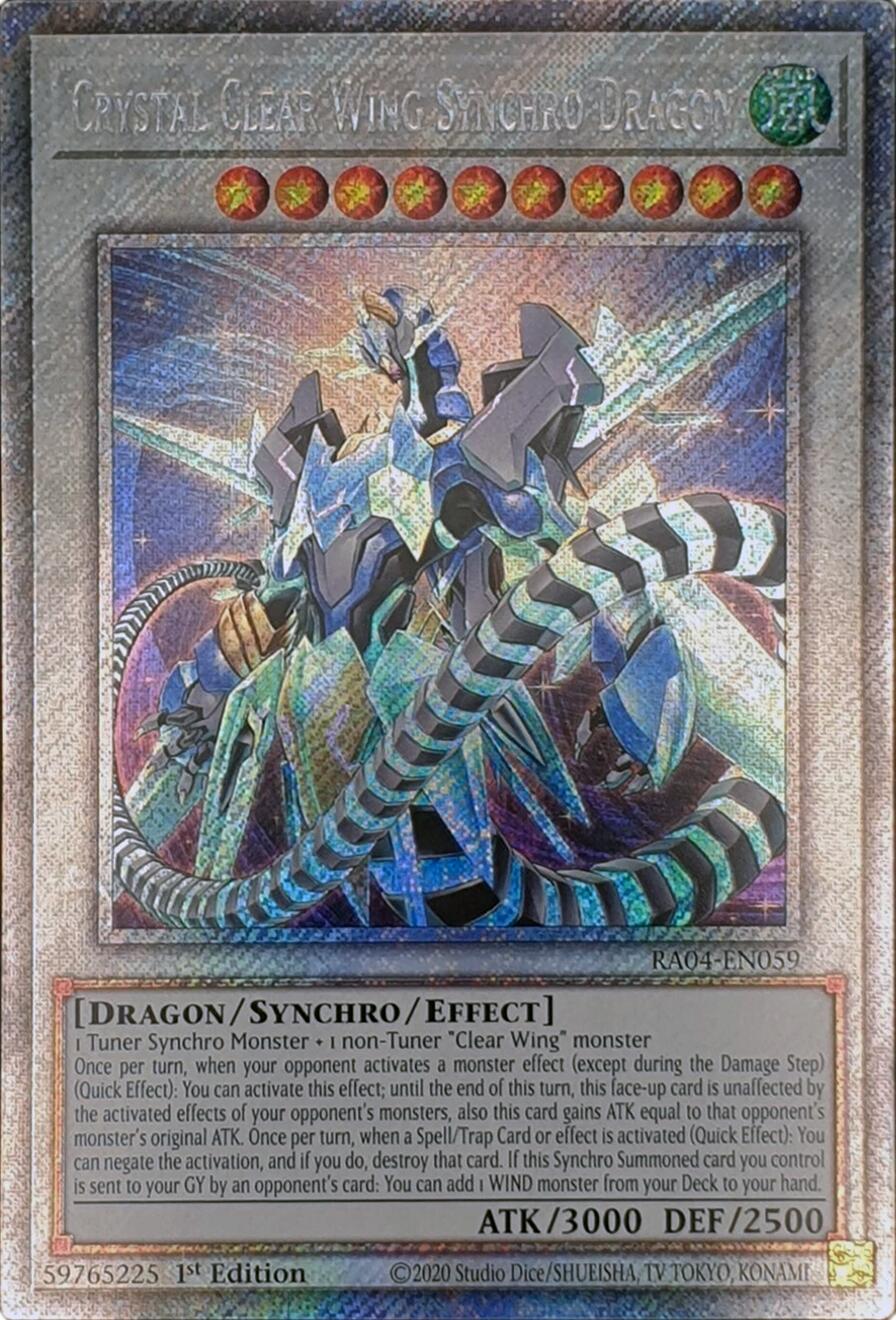 Crystal Clear Wing Synchro Dragon [RA04-EN059] Platinum Secret Rare | Gaming Infinity