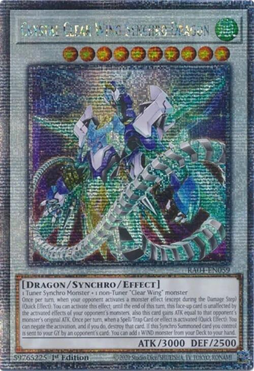 Crystal Clear Wing Synchro Dragon [RA04-EN059] Quarter Century Secret Rare | Gaming Infinity