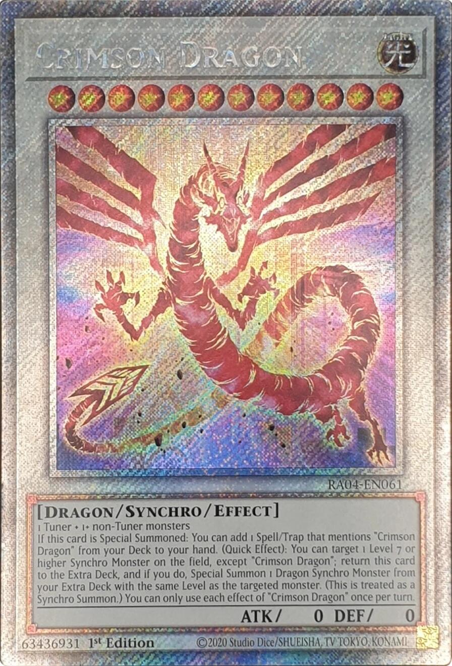 Crimson Dragon (card) [RA04-EN061] Platinum Secret Rare | Gaming Infinity