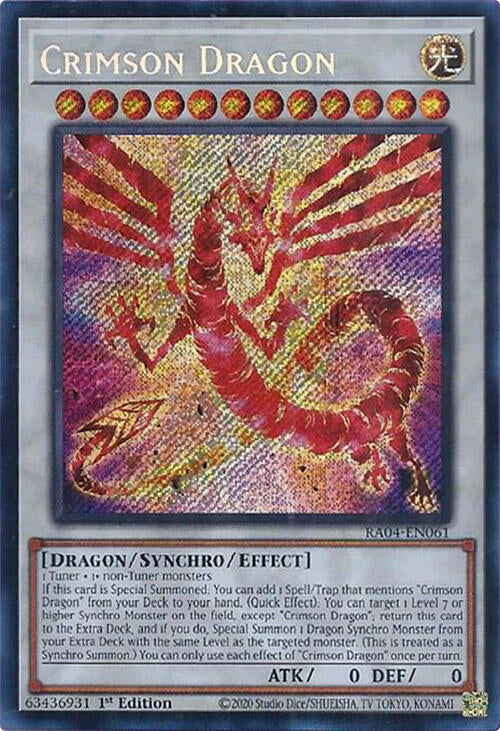 Crimson Dragon (card) [RA04-EN061] Secret Rare | Gaming Infinity