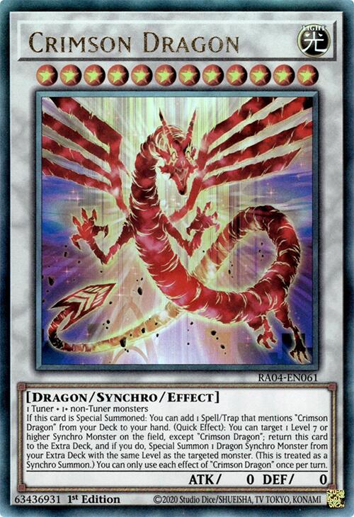 Crimson Dragon (card) [RA04-EN061] Prismatic Ultimate Rare | Gaming Infinity