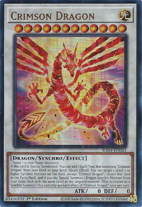 Crimson Dragon (card) [RA04-EN061] Ultra Rare | Gaming Infinity