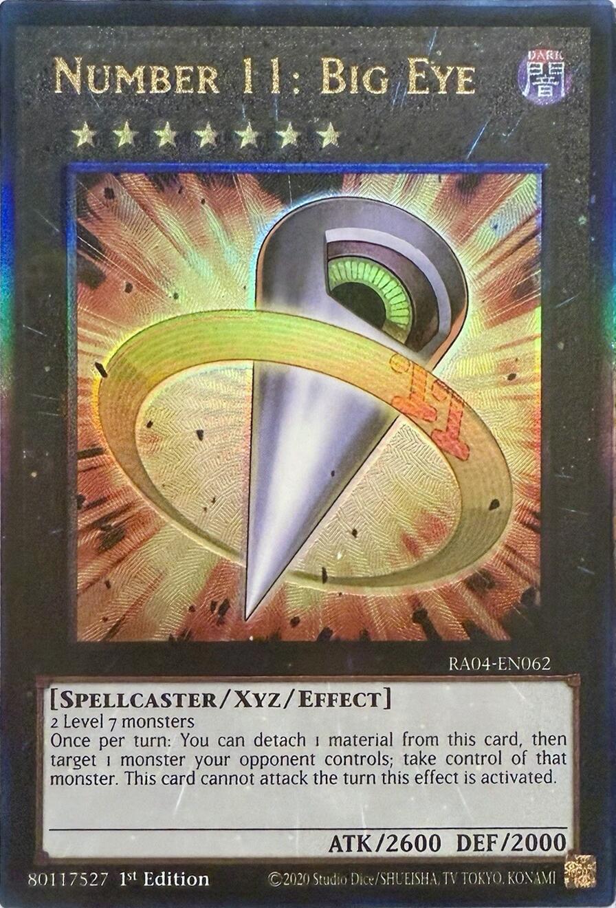 Number 11: Big Eye [RA04-EN062] Prismatic Ultimate Rare | Gaming Infinity