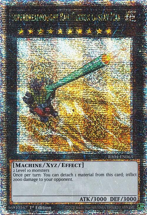 Superdreadnought Rail Cannon Gustav Max [RA04-EN063] Quarter Century Secret Rare | Gaming Infinity