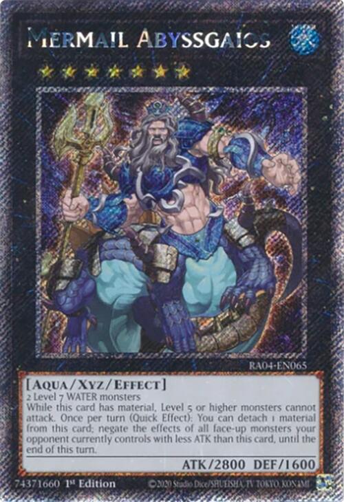 Mermail Abyssgaios [RA04-EN065] Platinum Secret Rare | Gaming Infinity