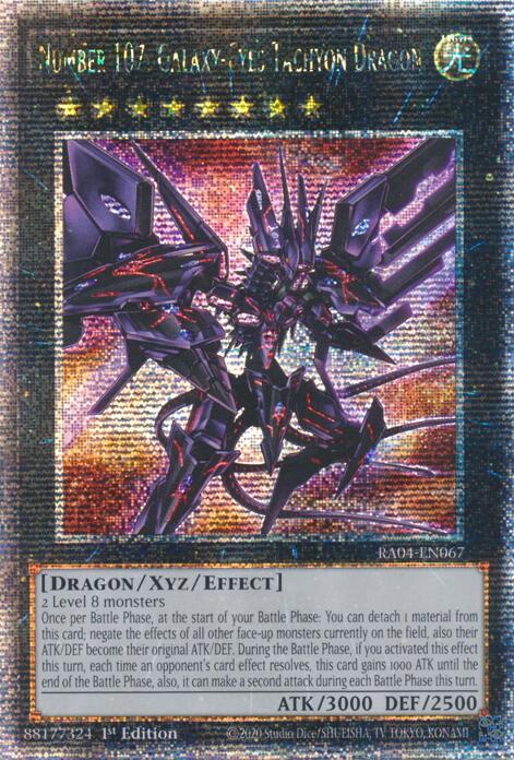 Number 107: Galaxy-Eyes Tachyon Dragon [RA04-EN067] Quarter Century Secret Rare | Gaming Infinity