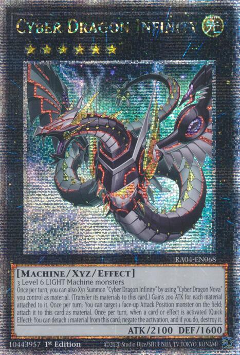 Cyber Dragon Infinity (Alternate Art) [RA04-EN068] Quarter Century Secret Rare | Gaming Infinity