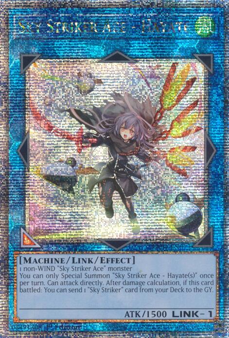 Sky Striker Ace - Hayate (New Art) [RA04-EN073] Quarter Century Secret Rare | Gaming Infinity