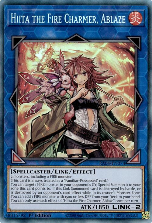 Hiita the Fire Charmer, Ablaze [RA04-EN074] Prismatic Collector's Rare | Gaming Infinity