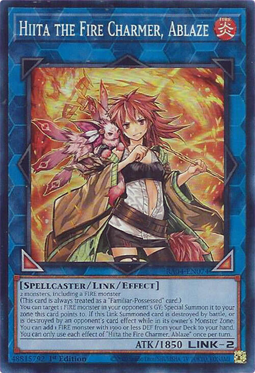 Hiita the Fire Charmer, Ablaze [RA04-EN074] Super Rare | Gaming Infinity