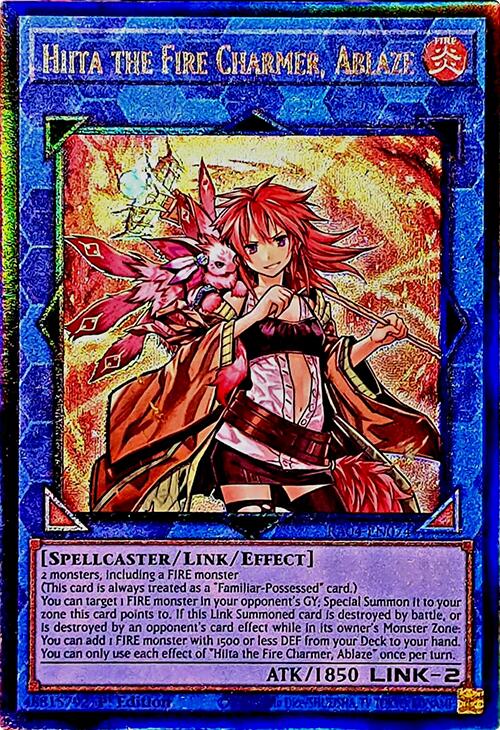 Hiita the Fire Charmer, Ablaze [RA04-EN074] Prismatic Ultimate Rare | Gaming Infinity
