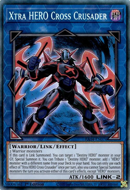 Xtra HERO Cross Crusader [RA04-EN076] Prismatic Collector's Rare | Gaming Infinity