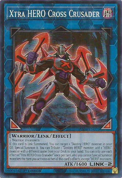 Xtra HERO Cross Crusader [RA04-EN076] Super Rare | Gaming Infinity