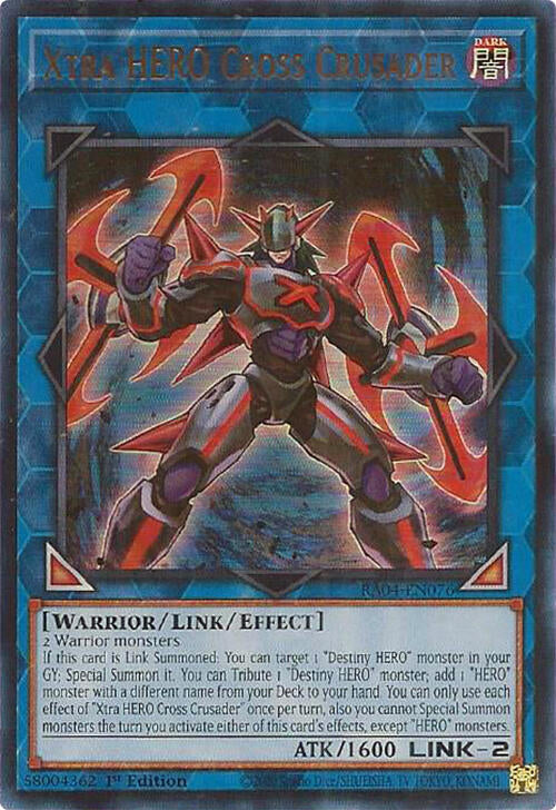 Xtra HERO Cross Crusader [RA04-EN076] Ultra Rare | Gaming Infinity