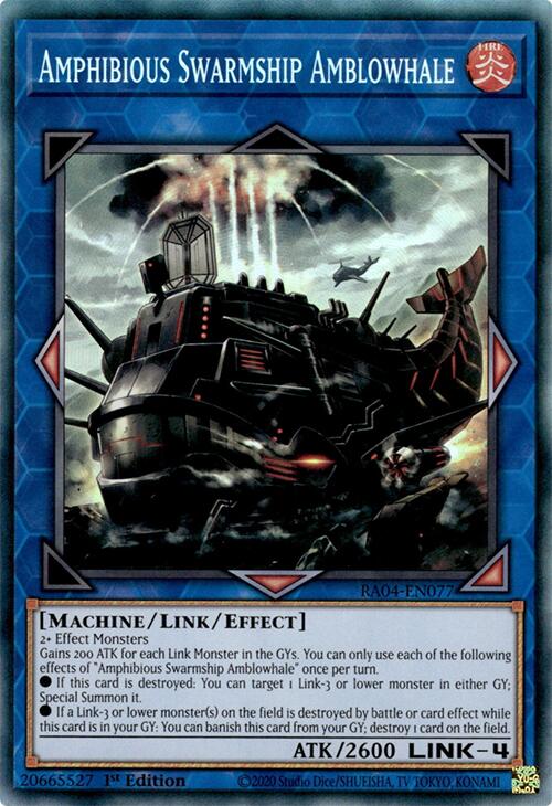 Amphibious Swarmship Amblowhale [RA04-EN077] Prismatic Collector's Rare | Gaming Infinity