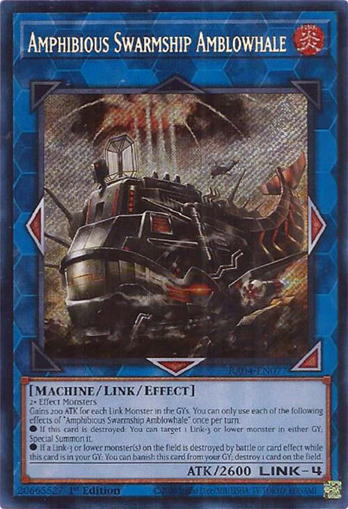 Amphibious Swarmship Amblowhale [RA04-EN077] Secret Rare | Gaming Infinity