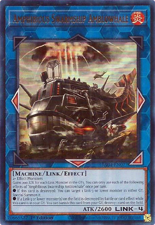 Amphibious Swarmship Amblowhale [RA04-EN077] Ultra Rare | Gaming Infinity