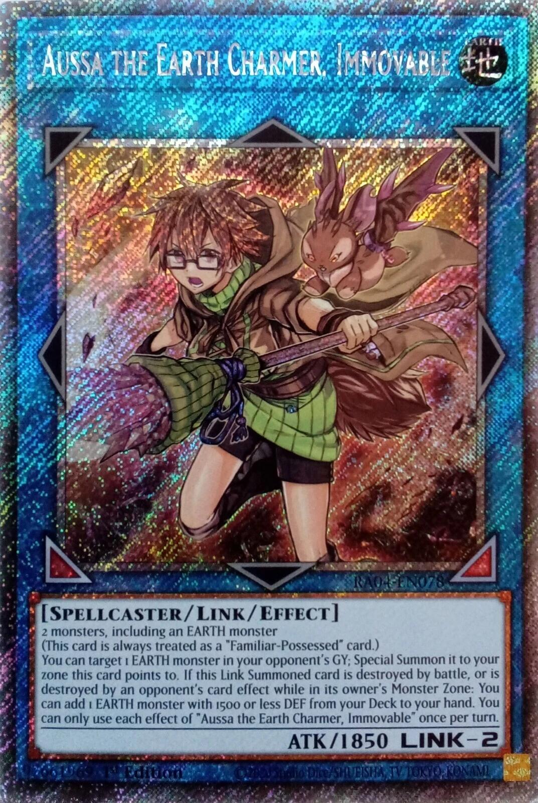 Aussa the Earth Charmer, Immovable [RA04-EN078] Platinum Secret Rare | Gaming Infinity