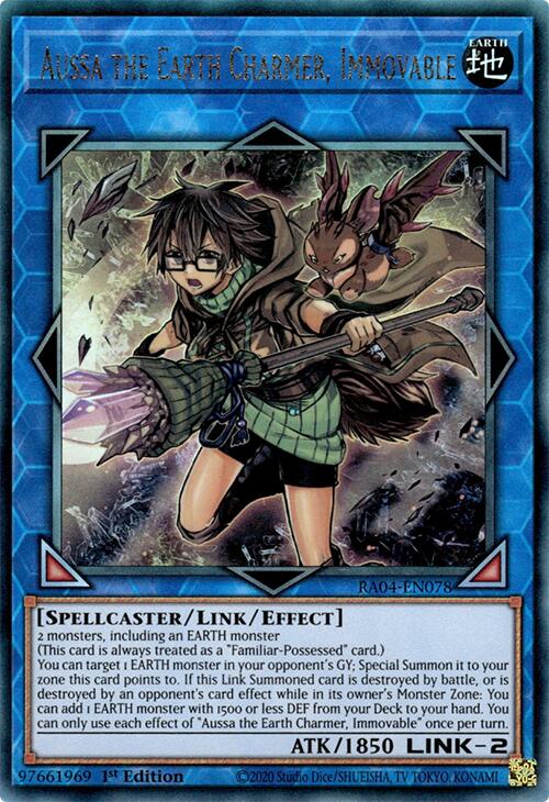 Aussa the Earth Charmer, Immovable [RA04-EN078] Prismatic Ultimate Rare | Gaming Infinity
