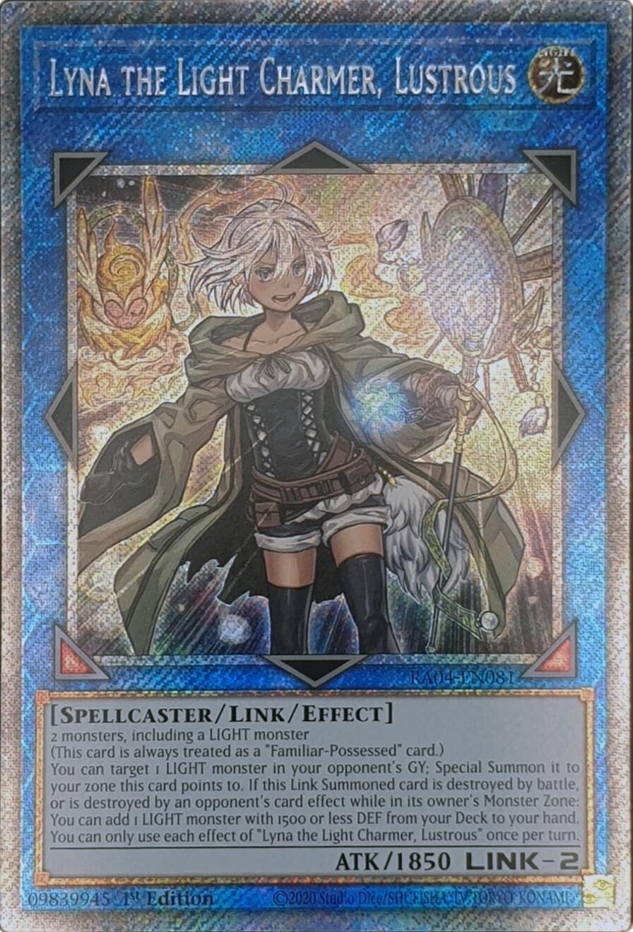 Lyna the Light Charmer, Lustrous [RA04-EN081] Platinum Secret Rare | Gaming Infinity