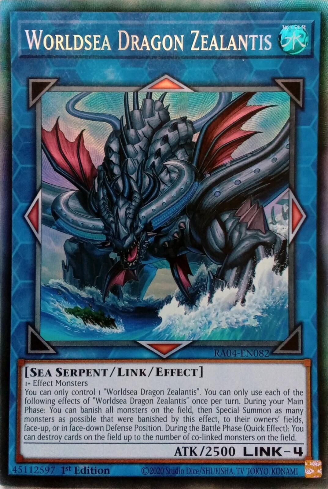 Worldsea Dragon Zealantis [RA04-EN082] Prismatic Collector's Rare | Gaming Infinity