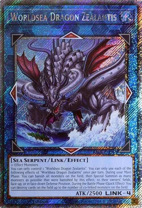 Worldsea Dragon Zealantis [RA04-EN082] Platinum Secret Rare | Gaming Infinity