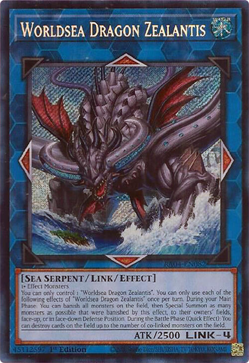 Worldsea Dragon Zealantis [RA04-EN082] Secret Rare | Gaming Infinity