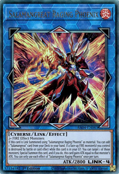 Salamangreat Raging Phoenix [RA04-EN083] Prismatic Ultimate Rare | Gaming Infinity