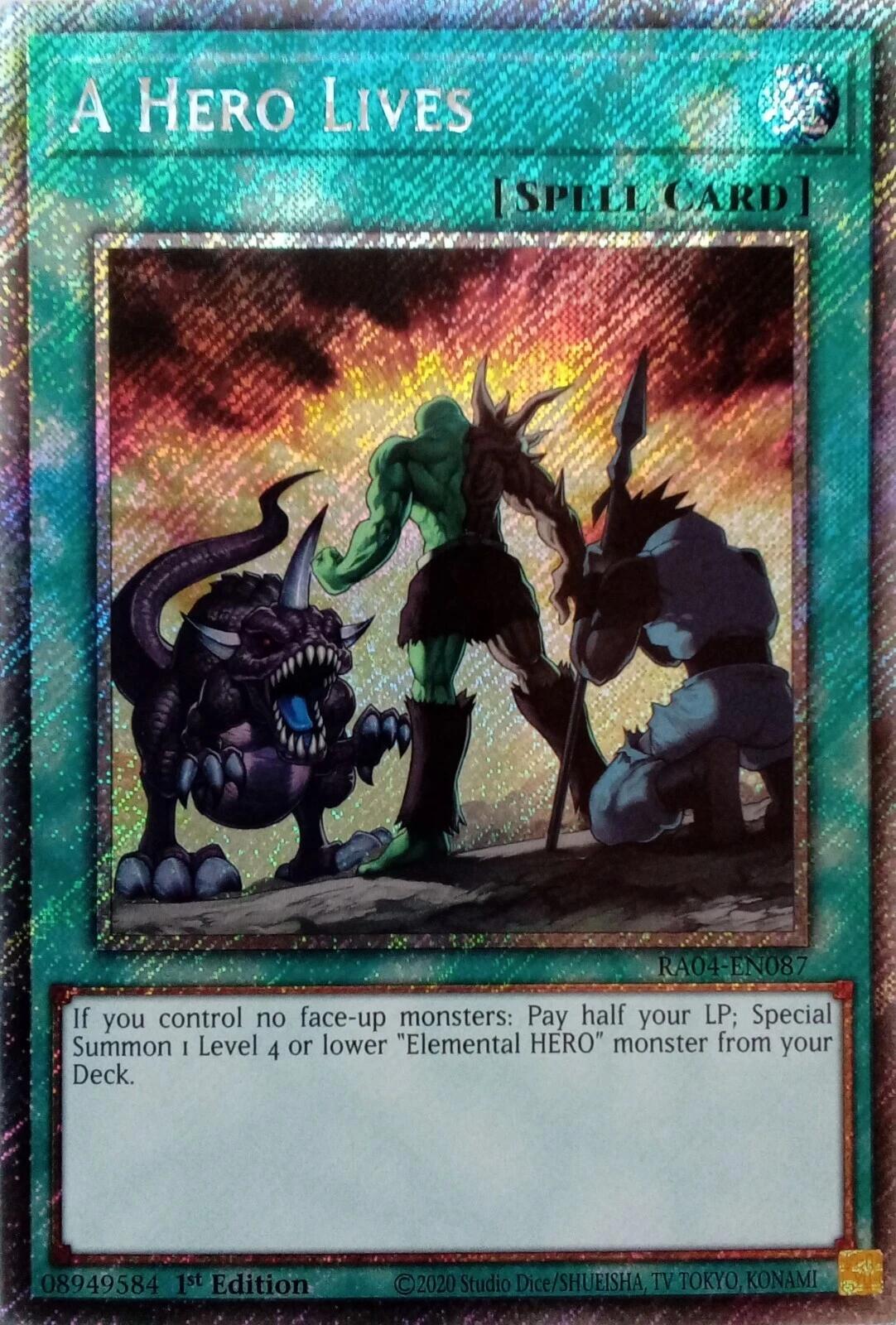A Hero Lives [RA04-EN087] Platinum Secret Rare | Gaming Infinity