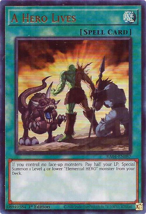 A Hero Lives [RA04-EN087] Ultra Rare | Gaming Infinity