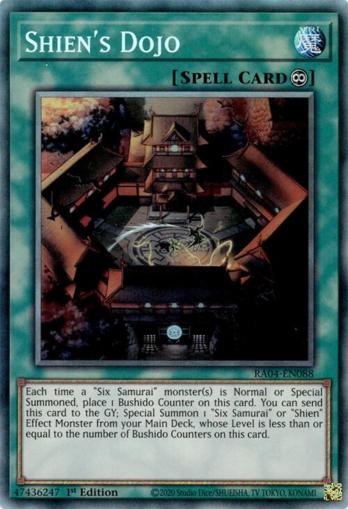Shien's Dojo [RA04-EN088] Prismatic Collector's Rare | Gaming Infinity