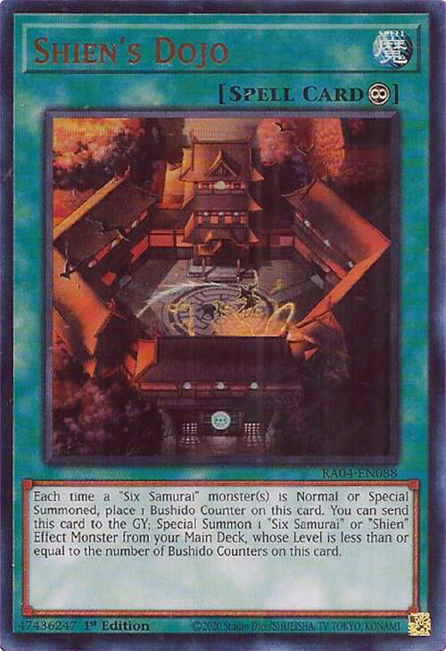 Shien's Dojo [RA04-EN088] Ultra Rare | Gaming Infinity