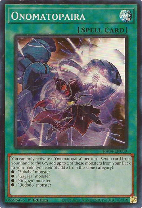 Onomatopaira [RA04-EN089] Super Rare | Gaming Infinity