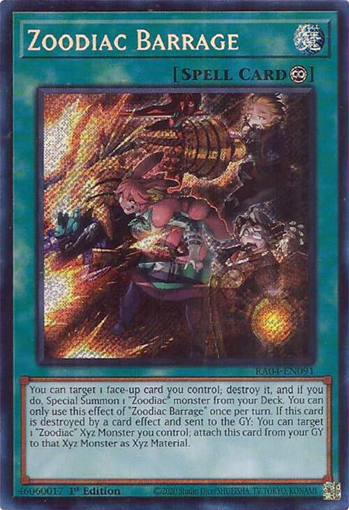 Zoodiac Barrage [RA04-EN091] Secret Rare | Gaming Infinity