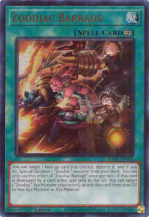 Zoodiac Barrage [RA04-EN091] Ultra Rare | Gaming Infinity